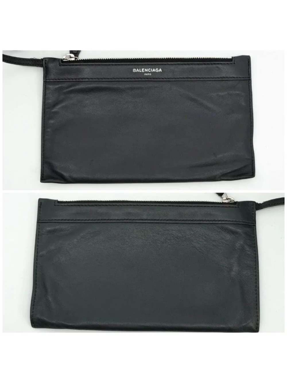 Balenciaga Navy Cabas S Leather Perforated Handbag 2-Way